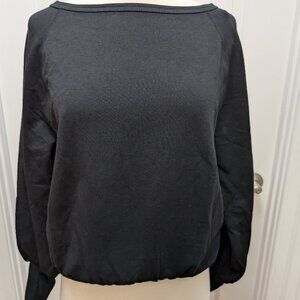 Universal Standard NWT Size 2-4 Black Super Soft Terry Scoop Sweatshirt